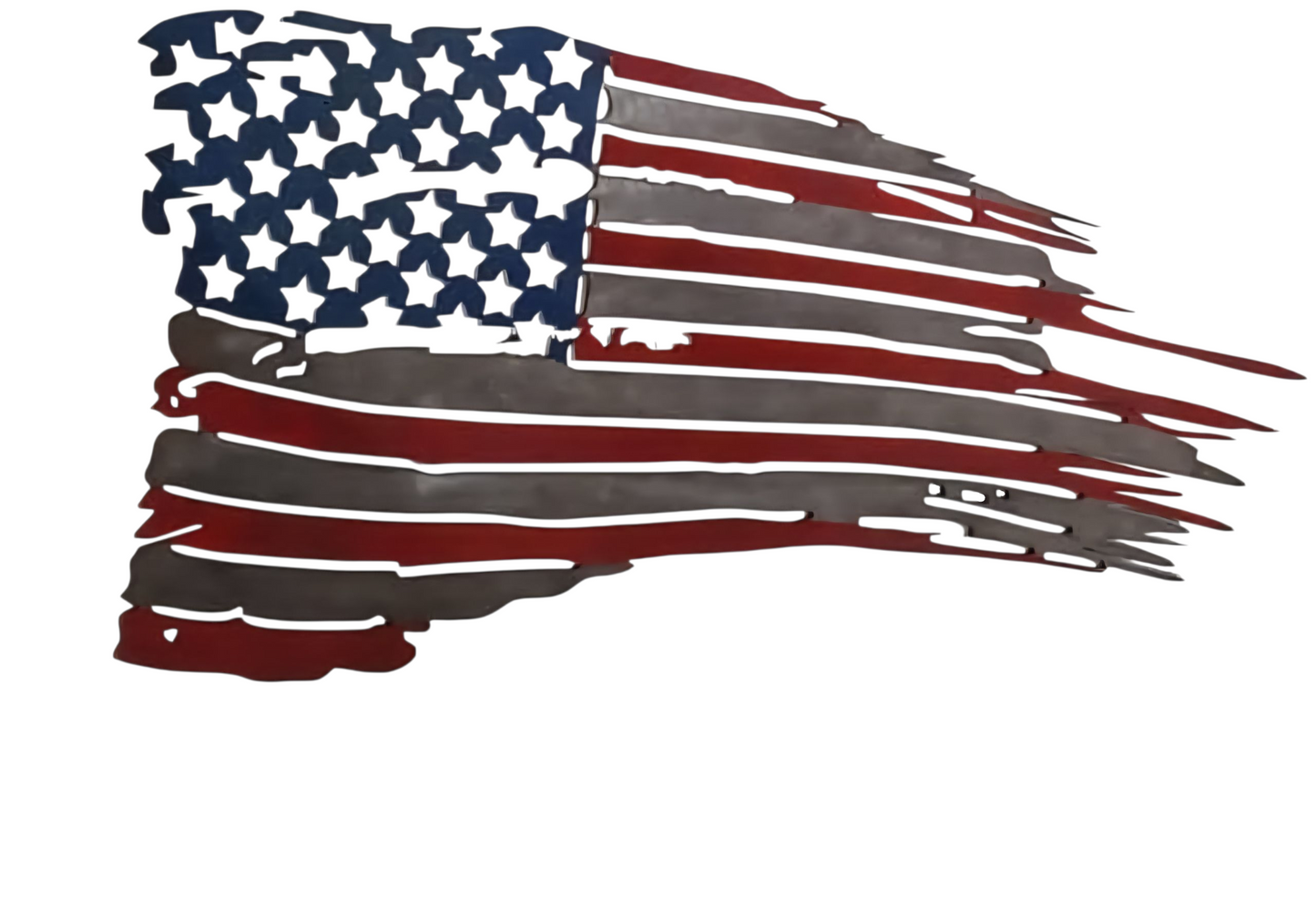 Distressed American Flag - Painted (12-Gauge Steel)