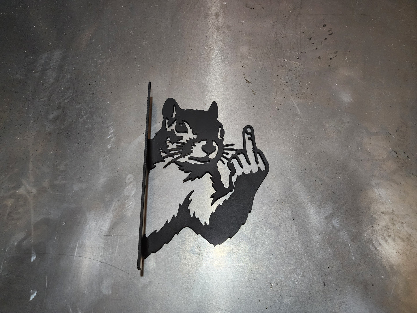 Middle Finger Squirrel Tree Mount – 12-Gauge Steel