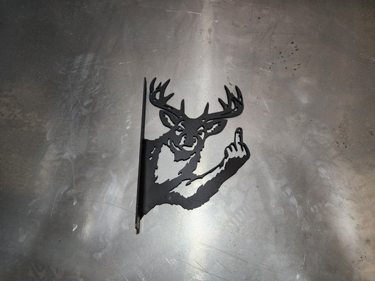 Buck Middle Finger Tree Mount – 12-Gauge Steel