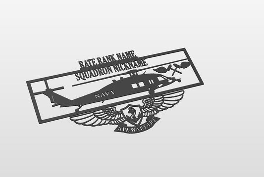 Personalized MH-60S Steel Heritage Decor