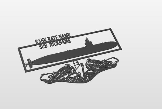 Personalized Submarine Steel Heritage Decor